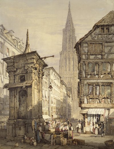Una Vista en Estrasburgo, 1822 de Samuel Prout